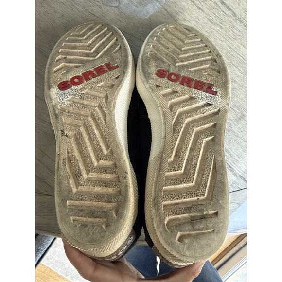 Sorel Out N About Wedge Womens Ankle Bootie Sneakers Black Suede Size 9.5 - Picture 7 of 7